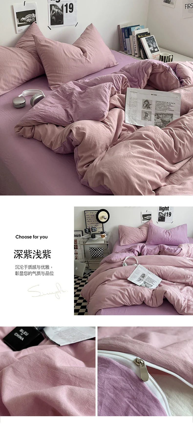Bedding Comforter Set – Duvet Cover & Bed Sheets with Pillowcases for Queen/King Bed, Edredones de Cama