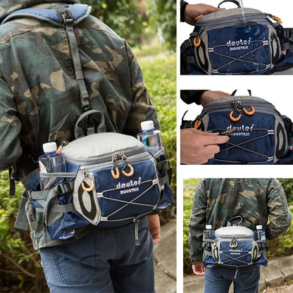 Outdoor Sports Waist Bag – Cycling, Camping, Climbing, and Hiking Men’s Backpack, Shoulder and Running Fanny Pack with Water Bottle Holder