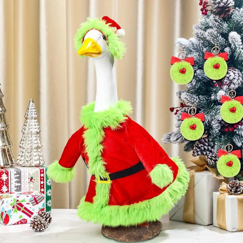 Halloween Goose Costume Set - Porch Goose Outfit with Hat, Ghost Costume & Pumpkin Basket Decoration