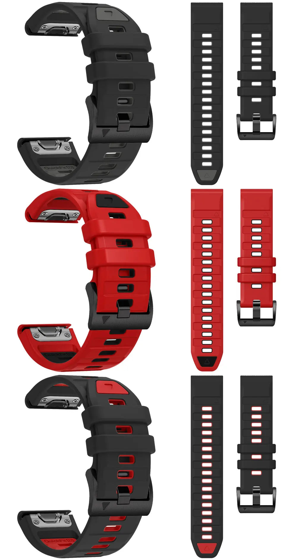QuickFit Silicone Watch Strap – 22/26mm Band for Garmin Fenix 8/7/6/5, Epix Pro, Instinct 2, Enduro 3