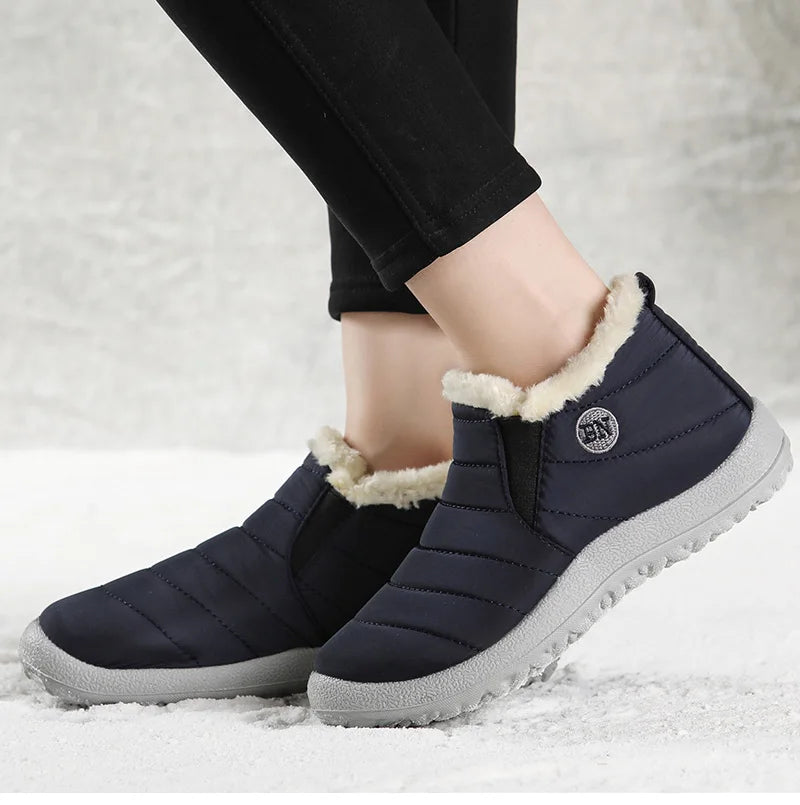 Men’s Winter Ankle Boots — Warm Fur Lined Snow Boots, Casual Shoes for Men and Couples