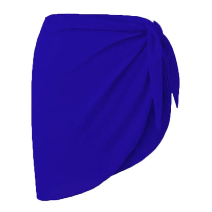 Women's Summer Sheer Sarong Cover-Up - Solid Chiffon Bikini Wrap Beach Skirt