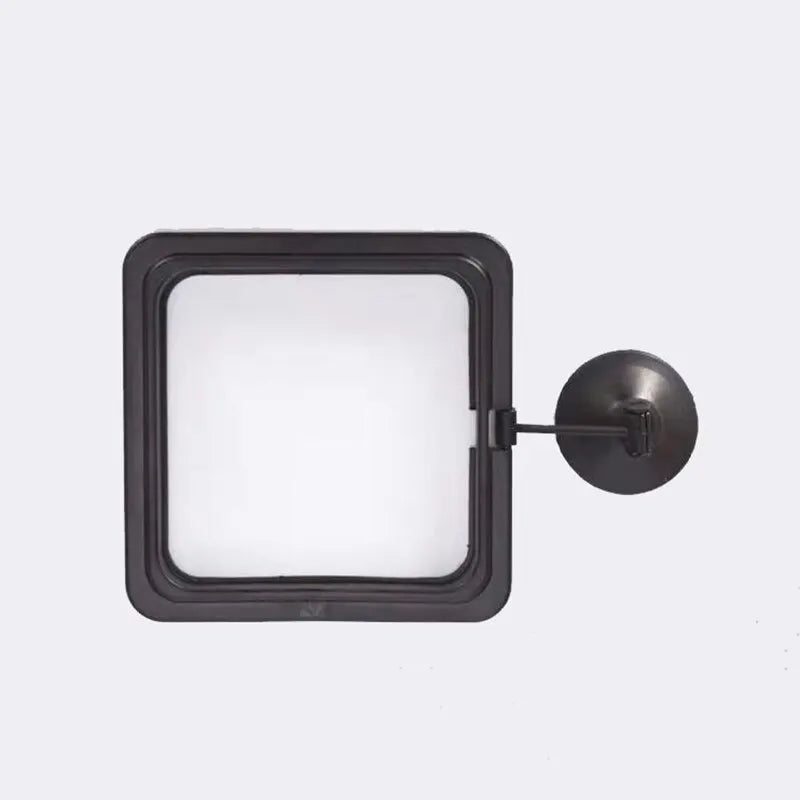 Aquarium Feeding Ring Fish Tank Floating Food Tray - Square Circle Feeder Accessory with Suction Cup - Black