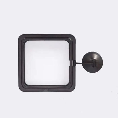 Aquarium Feeding Ring Fish Tank Floating Food Tray - Square Circle Feeder Accessory with Suction Cup - Black