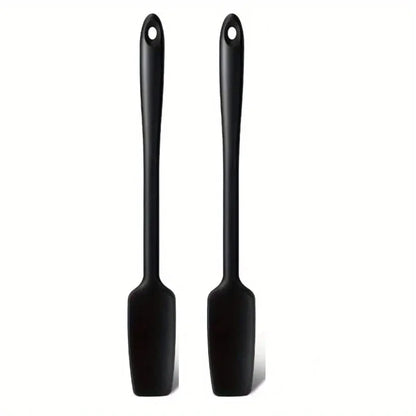 Long Handle Silicone Spatula Jar Scraper – Non-Stick Rubber Kitchen Tool for Blenders, Smoothies, Cooking & Baking