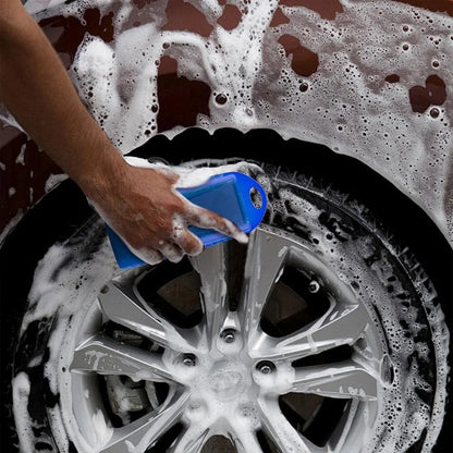 2-Piece Car Tire Cleaning and Polishing Kit - Wheel Rim and Tyre Detailing Pad for Shine and Contour Dressing
