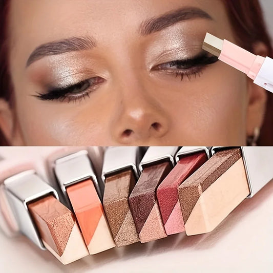 2-in-1 Pearly Highlighter & Eyeshadow Stick – Waterproof Long-Lasting Glitter Eyeliner & Eye Makeup Pen
