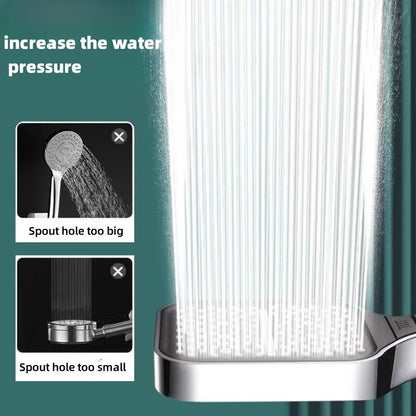 Large 7 Modes Adjustable Shower Head - High-pressure Water-saving Mixer Nozzles for Bathroom, Shower Accessories