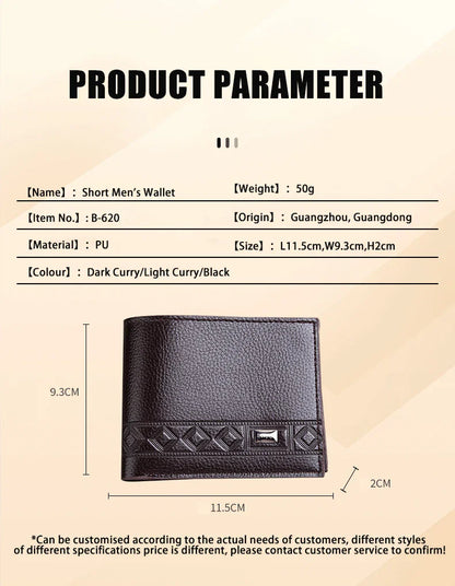 Mini Slim Zipper Card Wallet for Men — Portable Ultra-Thin Black Purse for ID, Bank & Credit Cards