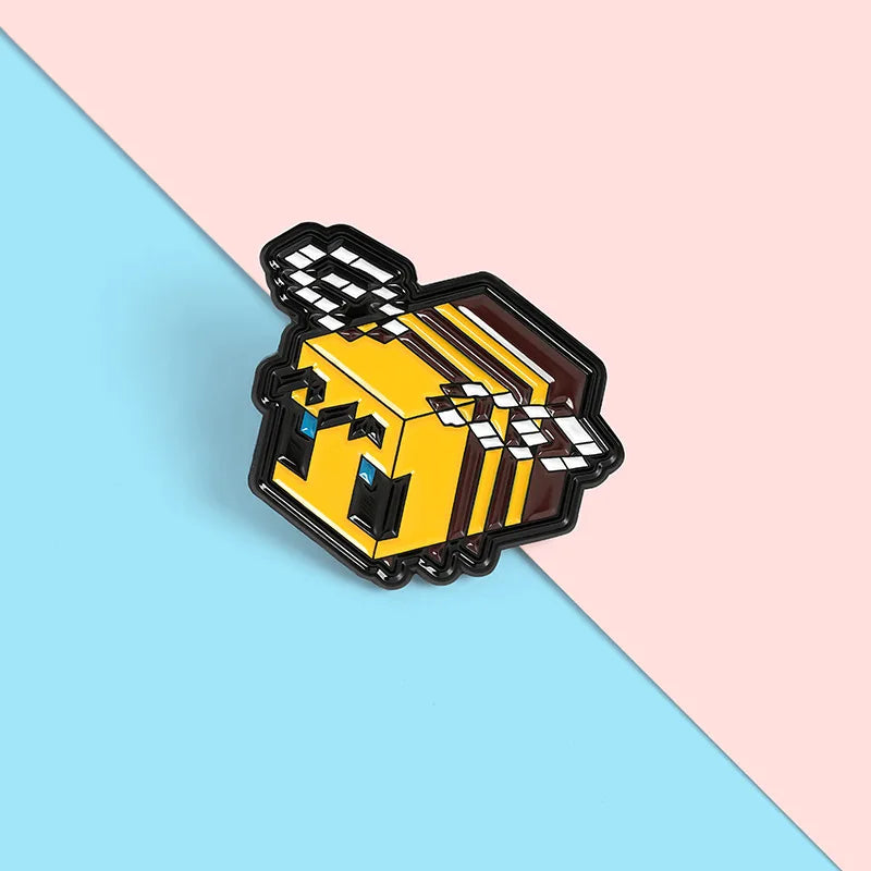 Geometry Bee Brooch – Unique Designer Metal Pin & Badge for Women’s Clothing & Accessories