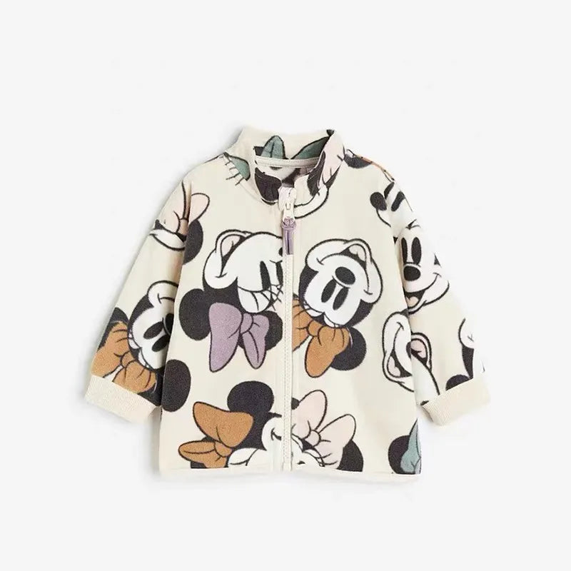 Mickey Pattern Baby Winter Coat – Cartoon Jacket for Boys & Girls, Kids' Warm Outerwear
