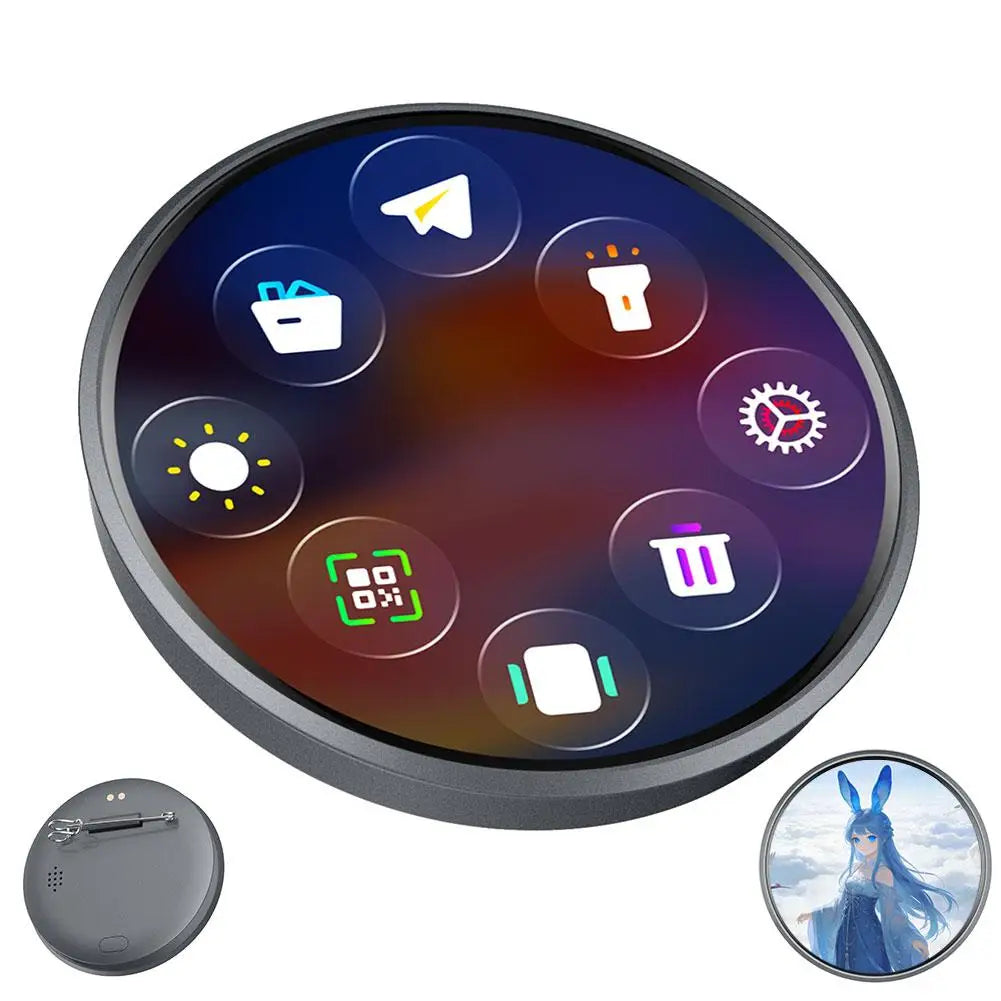 E-Badge Intelligent Anime Electronic Pin - Dynamic Animation Display Trendy Brooch Gift