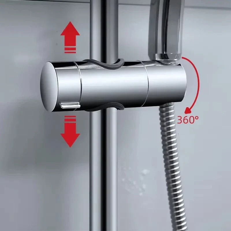 Universal Adjustable Shower Head Holder – Replacement Hand Shower Bracket for Slide Bar Bathroom Accessories