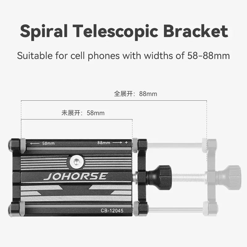 Aluminum Bicycle Phone Holder — Adjustable, Nonslip MTB Bike Mount Stand for Secure Phone Attachment