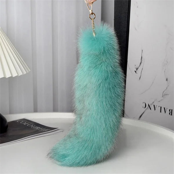 Cute Fluffy Bunny Fur Keychain – Plush Pom Pom Bag Charm and Car Key Ring with Hair Bow