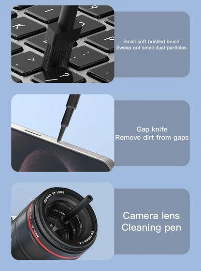 22-in-1 Digital Cleaning Kit – Phone, Camera, Laptop, Keyboard, Headset Brush & Screen Dust Cleaner Gift