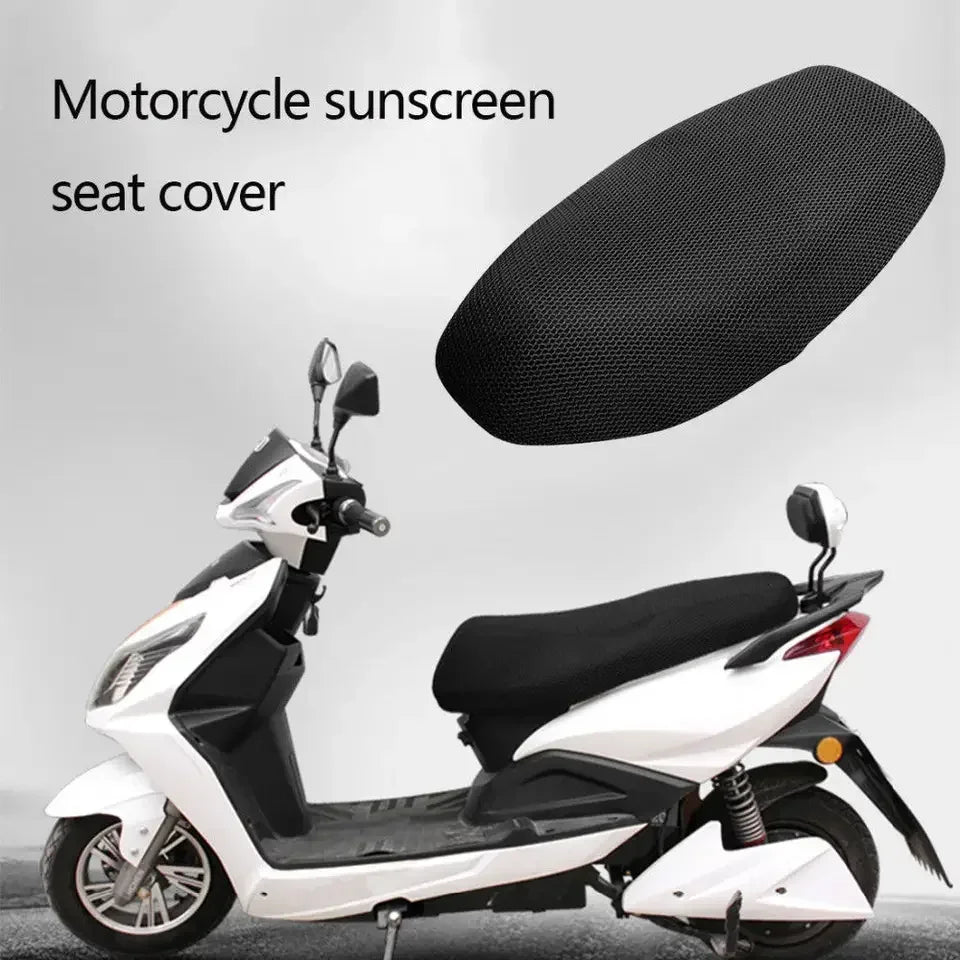 3D Mesh Motorcycle Seat Cover – Anti-Skid, Breathable Summer Cushion for Scooter and Electric Bike