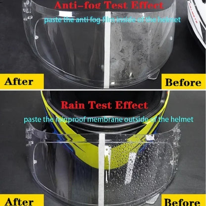 Universal Motorcycle Helmet Clear Patch Film - Anti-Fog and Rain Nano Coating Sticker for Durable Motocross Protection