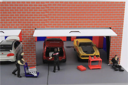 RM 1:64 Automotive Repairman & Tools Micro Mini Figure Model — Diecast Scene Collectible