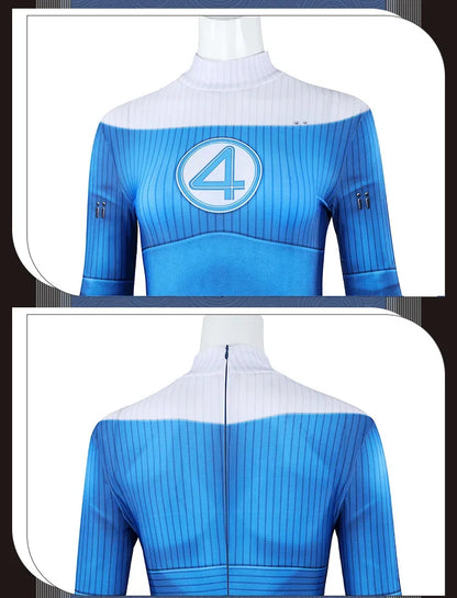 Fantastic Four Thing & Reed Richards Cosplay Costume – Blue Invisible Man Jumpsuit for Halloween & Superhero Events