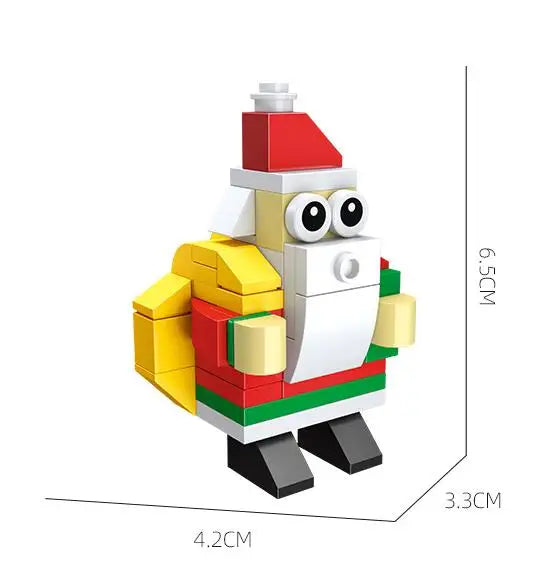 Christmas Building Blocks Toy Set – Santa Claus & Reindeer Action Figures Gift