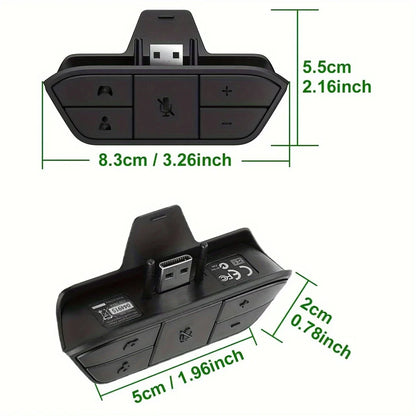 Stereo Headset Adapter for Xbox One & Series X|S – Audio Balance, Volume & Mic Control for Controllers