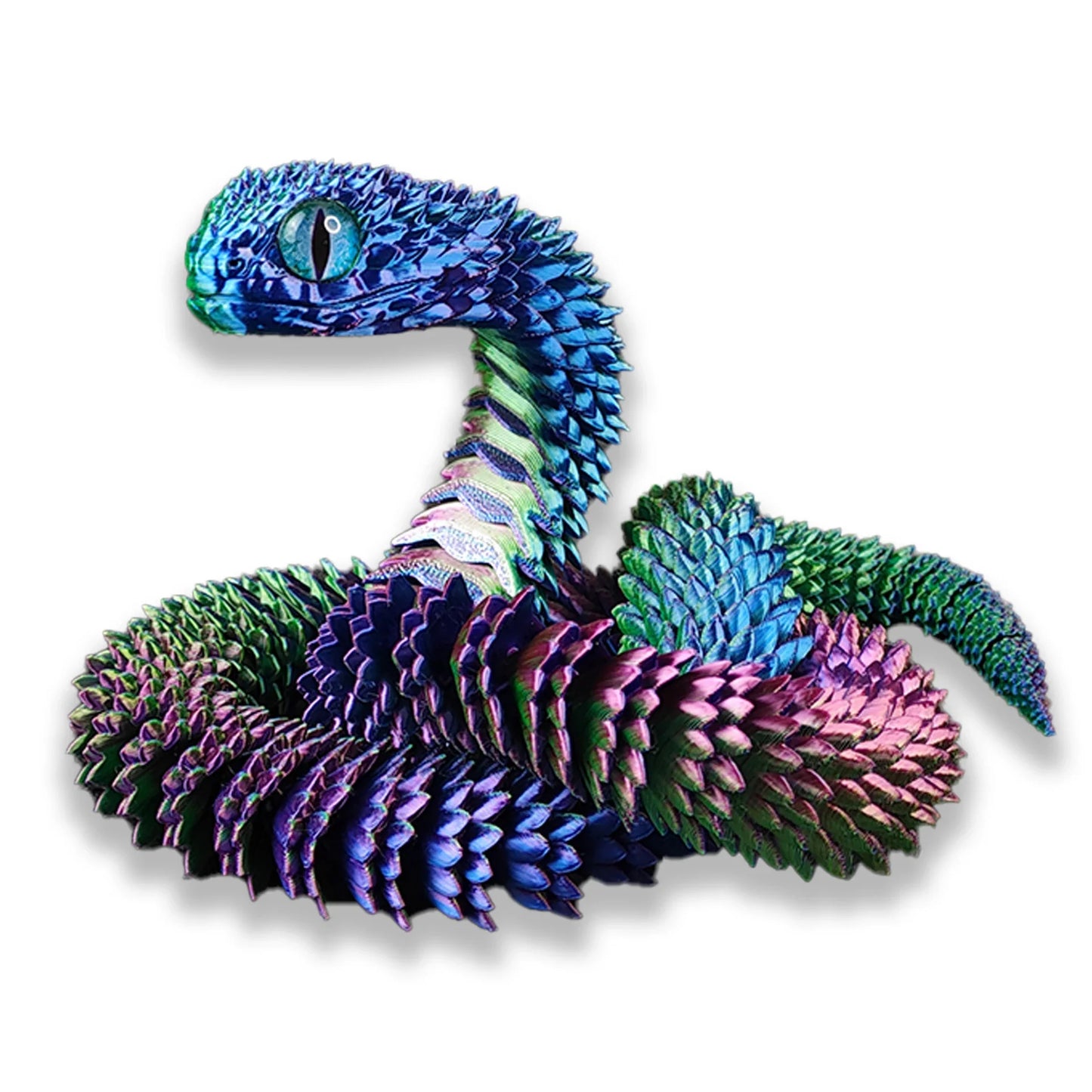 3D Printed Movable Snake Figurine – Realistic Jointed Simulation Ornament for Home & Office, 2025 New Year Craft Gift
