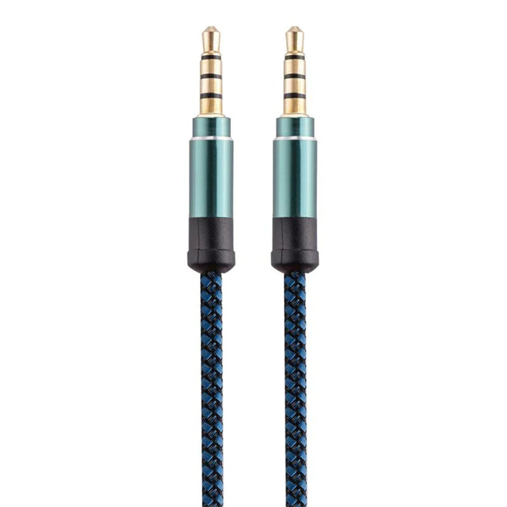 NNBILI 1.5M 3.5mm Audio Cable - Nylon Braid AUX Cable for Phone, MP3, Car Headset & Speaker Extension