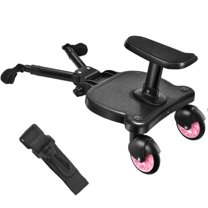 Universal Stroller Step Board Adapter – Seat for Second Child, Jogger, Twin Stroller, Scooter & Baby Pram Hitch Accessory