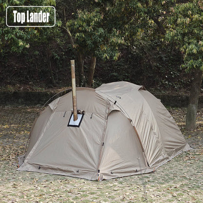 Fireproof Hot Tent for 2 People – Waterproof Extend Dome with Stove Jack & Snow Skirt, 4-Season Camping, Hiking, Hunting Winter Shelter