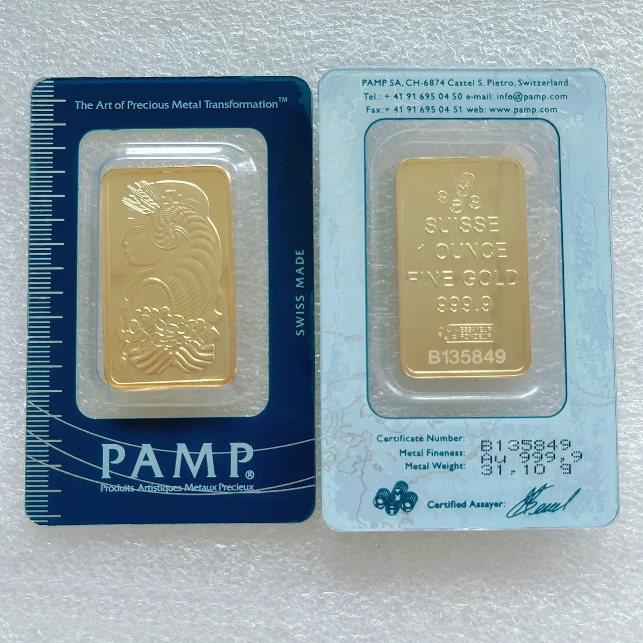 24K Gold Plated Copper Bar – 1g-100g Sealed Bullion Ingot, Non-Magnetic Golden Craft Gift