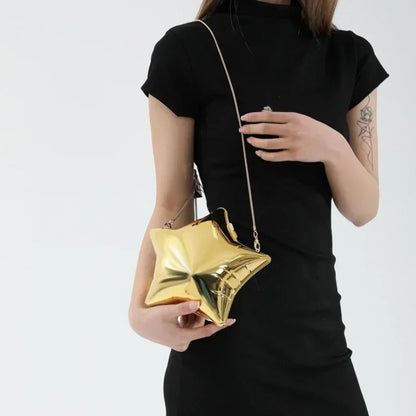 Acrylic Bright Five-Pointed Star Zero Wallet – 2025 Sweet Cool Spicy Girl Mini Party Bag, Candy Colored Banquet Purse