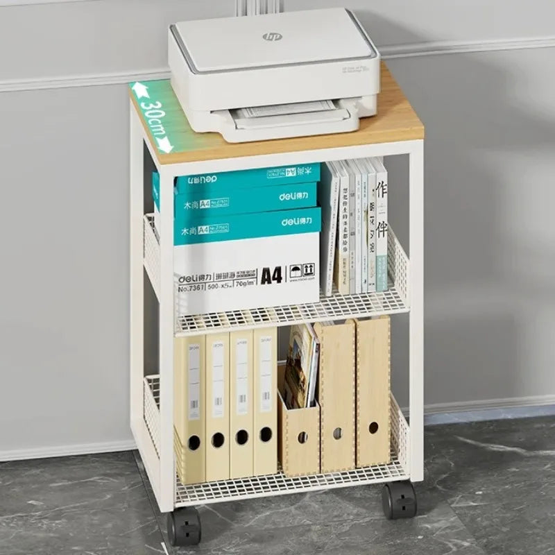 Freestanding Multi-Layer Printer Storage Stand – Desktop Copier Organizer Shelf & Office File Rack Display Cabinet