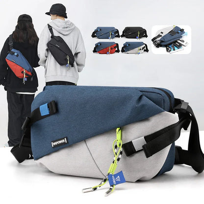 High-Quality Nylon Waist Packs - 2024 New Brand Unisex Chest Pack, Casual Outdoor Travel Crossbody Bag for Men