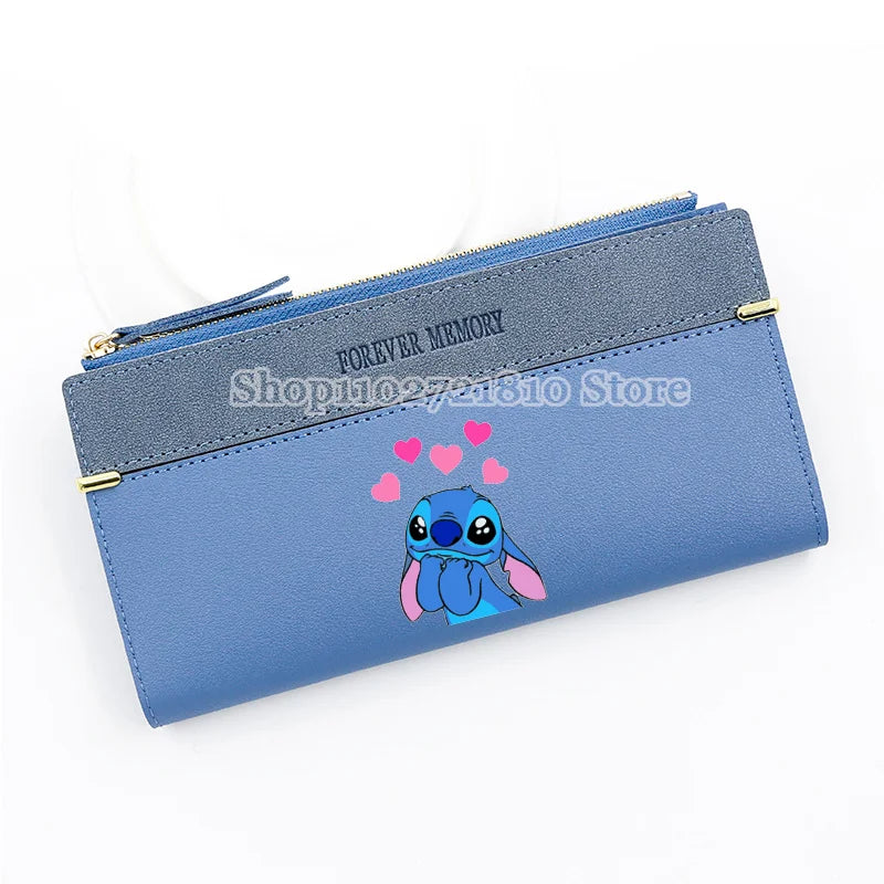 Disney Stitch Wallet for Women – Large Capacity Cartoon Coin Purse & Card Holder Clutch