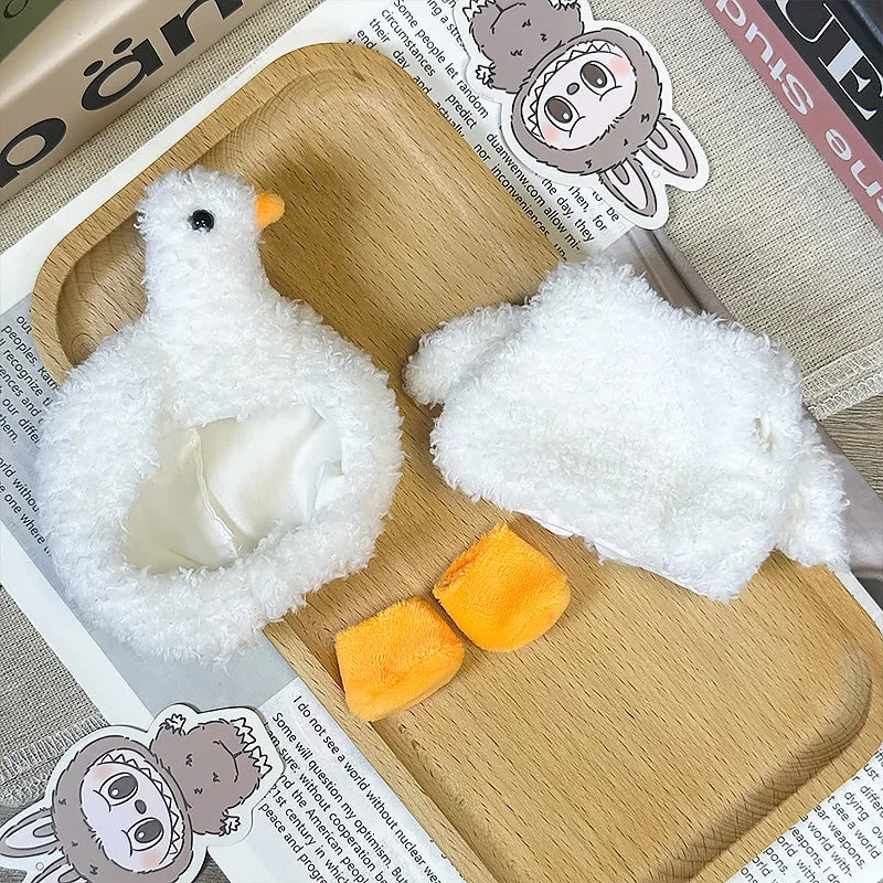 17cm Mini Plush Doll Clothes – Cute Animal-Style DIY Outfit Accessories for Labubu Dolls