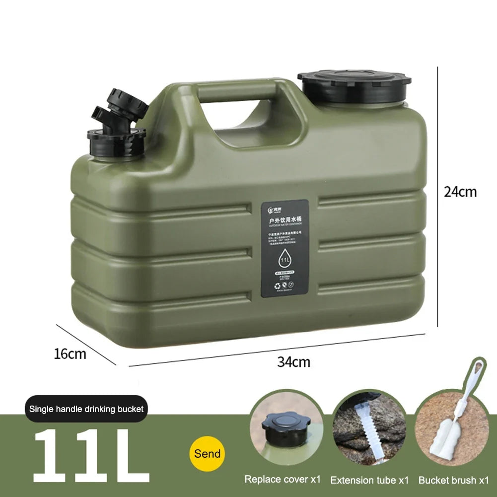11L Camping Water Container - Portable Water Tank with Faucet & USB Rechargeable Electric Pump