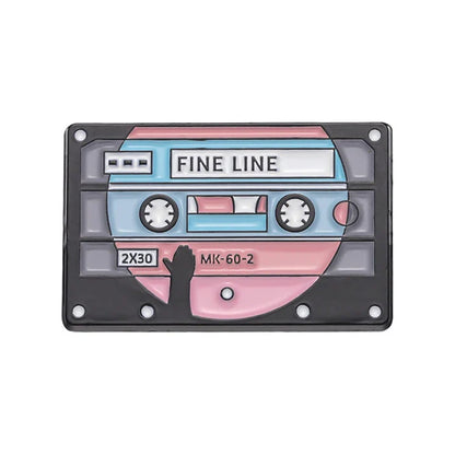 Magnetic Tape Music Series Metal Brooch – Versatile Clothing, Necklace & Badge Accessory with English Style