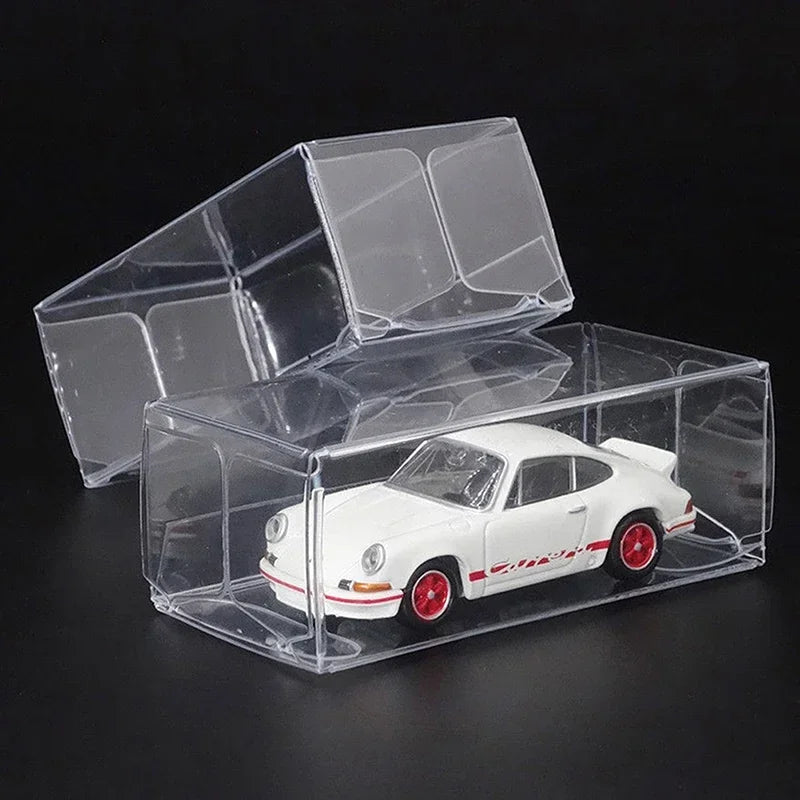 10/20/30/50/100pcs PVC Display Boxes — 1/64 Scale Car Model Toy Transparent Dustproof Exhibition Box for Collection & Gift Packaging