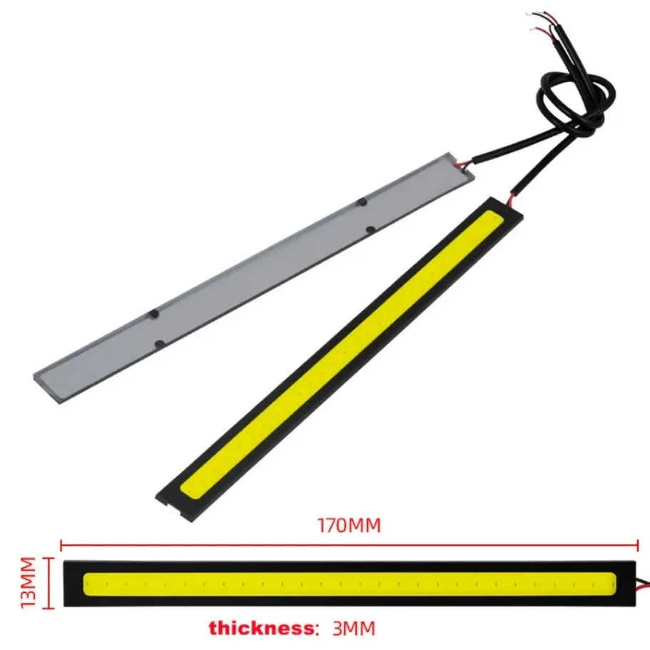 10-Piece Super Bright LED COB Fog & DRL Lights – 17cm Waterproof 12V 6500K Car Interior & Exterior Styling Bar Lamp