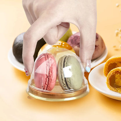 50pcs Mini Transparent Cake Boxes - Cupcake Dome Containers for Pastry Baking, Ideal for Wedding Party Supplies and Gifts