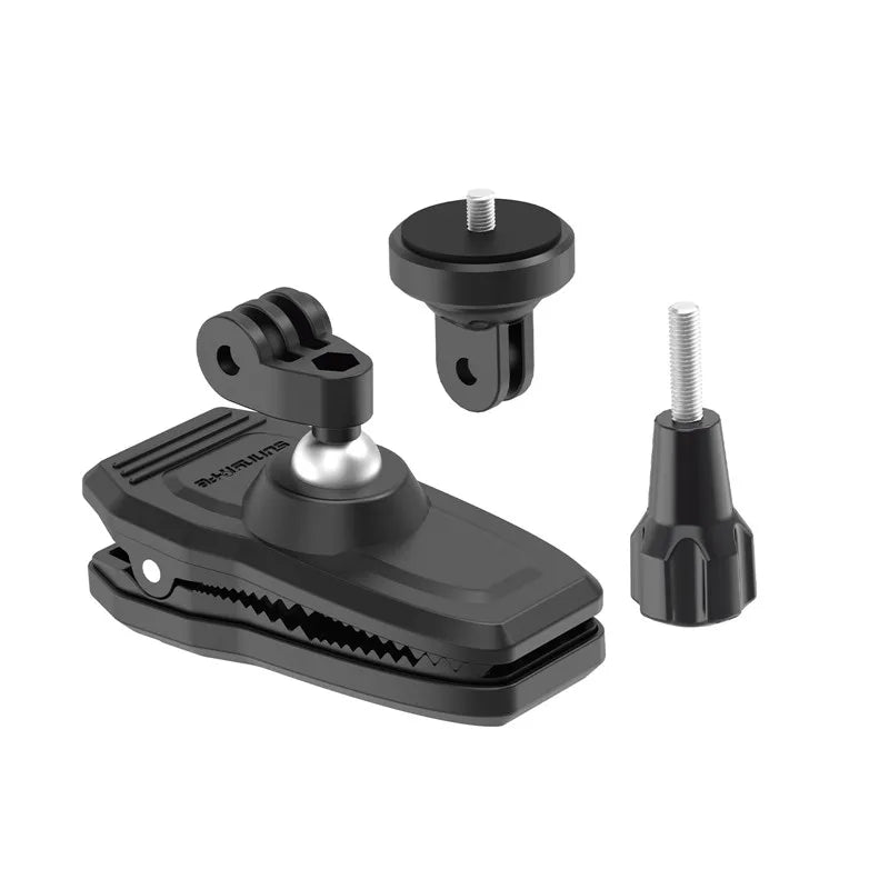 Magnetic 360° Rotary Action Camera Mount Clip – Hat, Belt & Backpack Clamp Holder for DJI Osmo Action 6/5 Pro/4, GoPro 13/12/11/10/9 Accessories