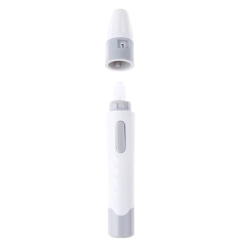 Lancet Pen Lancing Device for Diabetics – Adjustable Depth Blood Sampling Tool for Safe and Easy Glucose Testing