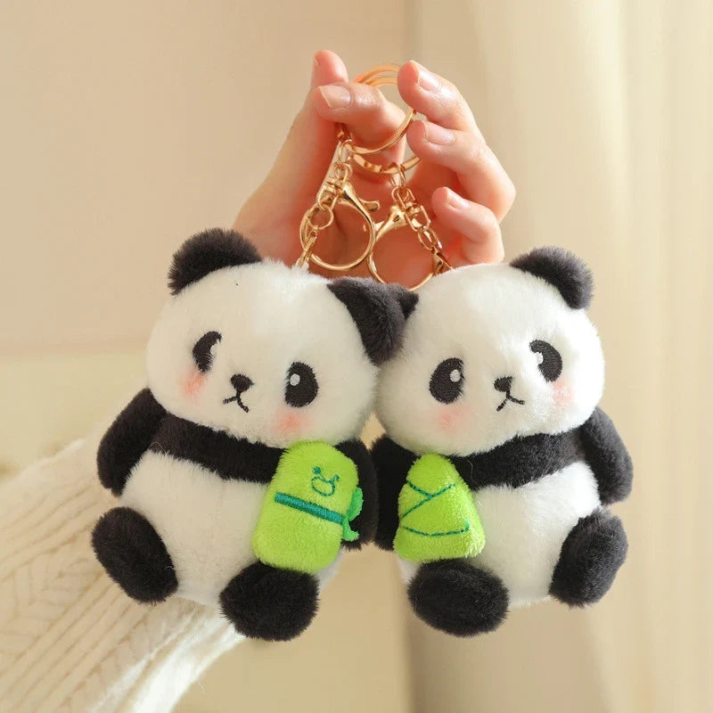 Cute Panda Plush Keychain - Cartoon Bag Pendant & Car Key Chain Gift Accessory