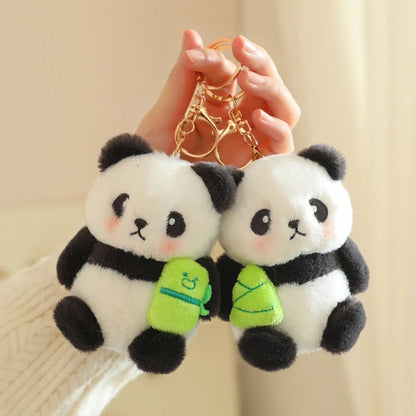 Cute Panda Plush Keychain - Cartoon Bag Pendant & Car Key Chain Gift Accessory