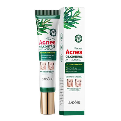 SADOER Tea Tree Acne Cream – Oil Control, Hydrating & Moisturizing Facial Skincare Gel
