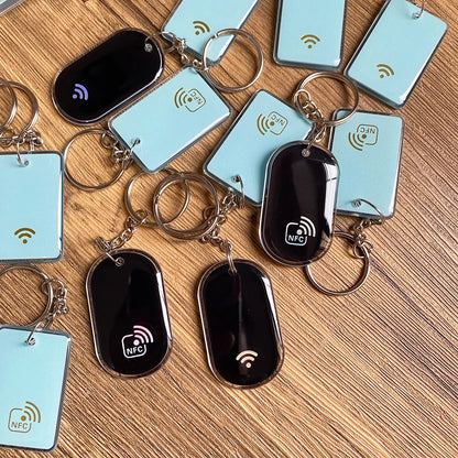 13.56MHz NFC213 Chip Keychains – 144Bytes RFID TAG ISO14443A NFC Key Fobs for All NFC-Enabled Phones