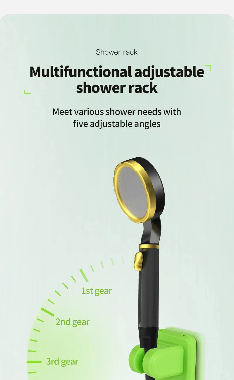 Portable Camping Shower Pump – RV & Outdoor Shower Kit with 6000mAh Battery, Full-Screen Digital Display, Adjustable Flow