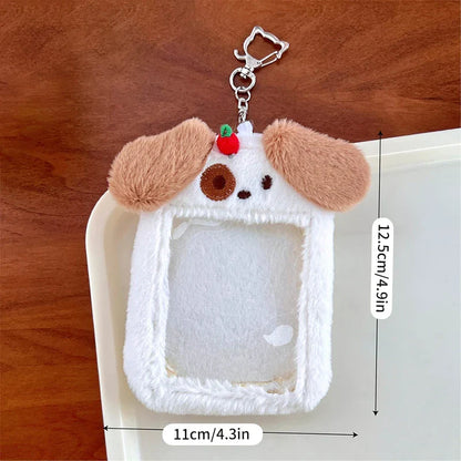 Cute Plush Photo Card Holder - Kpop Idol Bus Card Protector & Picture Album Case