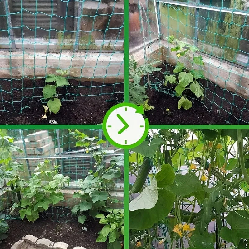 Heavy Duty Garden Plant Trellis Netting – Polyester Square Mesh Support for Climbing Plants, Vegetables & Vines